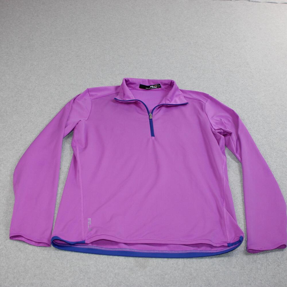 RLX Ralph Lauren Pullover Women Medium Purple 1/4 Zip Long Sleeve Golf Stretch